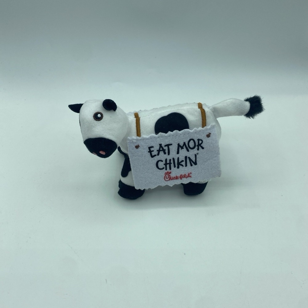 CHIK FIL A Cow Plush Eat Mor Chikin 2024 Stuffed Animal 4" Promotional